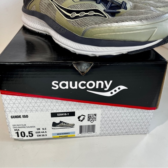 Saucony Guide ISO EVERUN Running Shoes - Gray and Black - sz. 10W - Picture 3 of 10